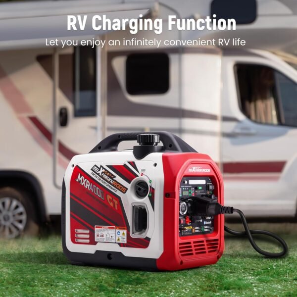 maXpeedingrods 4000 Watt Dual Fuel Inverter Generator with Bluetooth® Control Start and Display, RV Ready, Electric Start, Quiet for Outdoor Camping, Home Backup, Garden，PGMA Compliant - Image 3