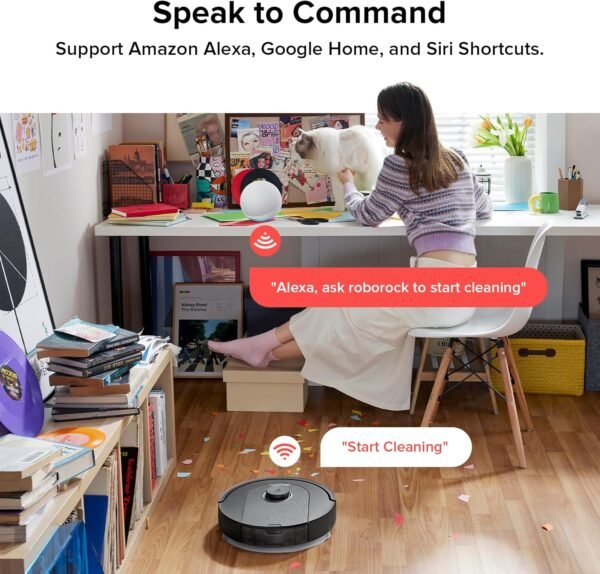 roborock Q5 Pro Robot Vacuum and Mop Combo, 5500Pa Suction, DuoRoller Brush, LiDAR Navigation, Robotic Vacuum Cleaner with 240 min Runtime, Smart No-Go Zone, Perfect for Pet Hair - Image 7