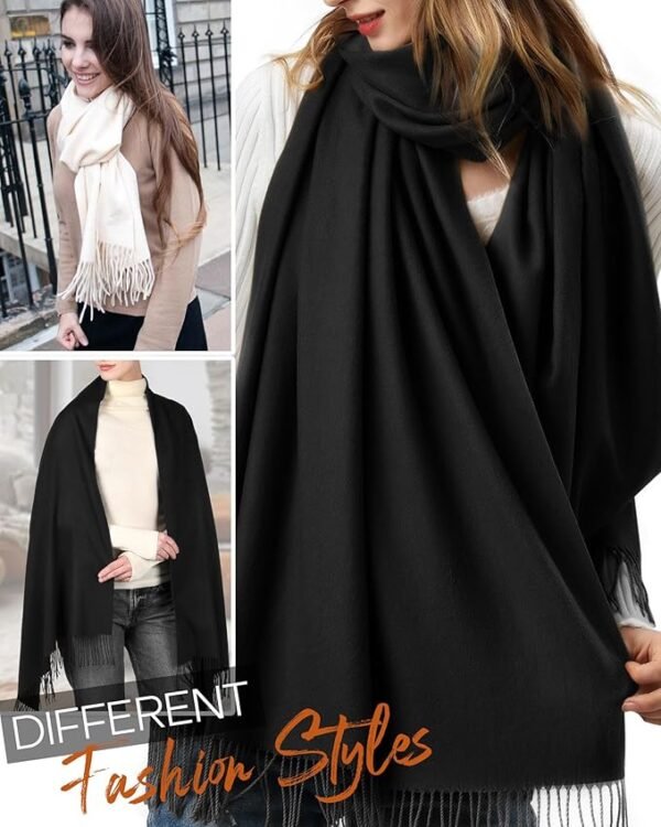 FURTALK Winter Scarf for Women Pashmina Shawl Wraps Cashmere Feel Warm Fashion Blanket Scarves - Image 4