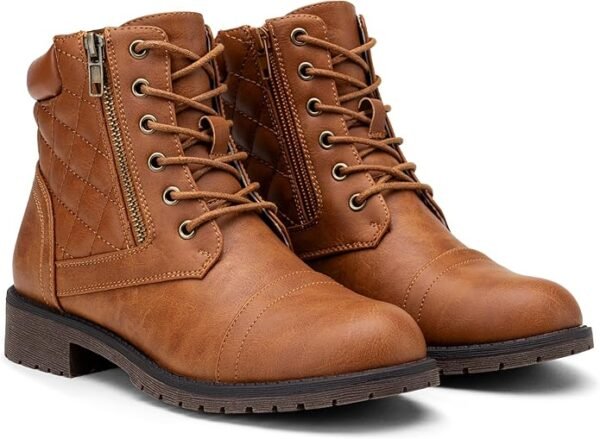 Vepose Women's Fashion Ankle Booties Combat Ankle Boots - Image 3