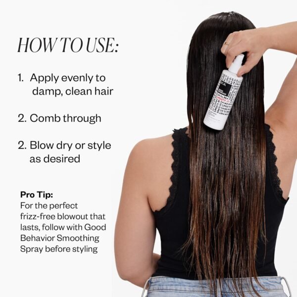 IGK GOOD BEHAVIOR 4-in-1 Prep Spray | Leave In + Detangle + Heat Protectant | Vegan + Cruelty Free | - Image 2