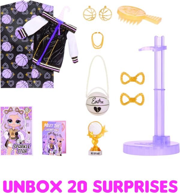 L.O.L. Surprise! OMG Sports Fashion Doll Sparkle Star with 20 Surprises Including GoSporty-Chic Fashion Outfit and Accessories, Holiday Toy Playset, Great Gift for Kids Girls Boys 4 5 6+ Years - Image 2