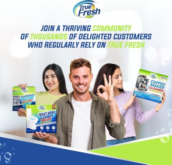 True Fresh Toilet Bowl Cleaner Tablets 26 Pack – Deep Cleaning & Odor Eliminator – Septic Safe, Stain Remover for Long-Lasting Freshness and Shine - Fresh Ocean Scent - Image 3