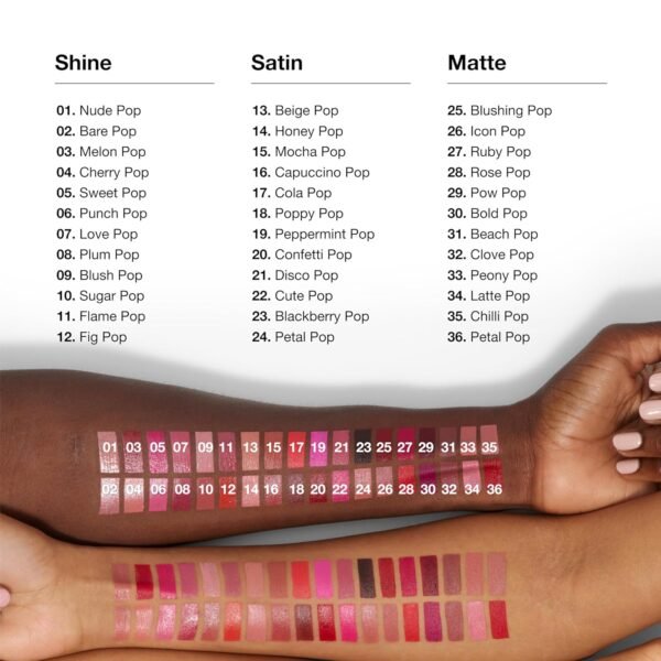 Clinique Pop Longwear Lipstick | Long Lasting, Satin, Matte + Shine - Image 4