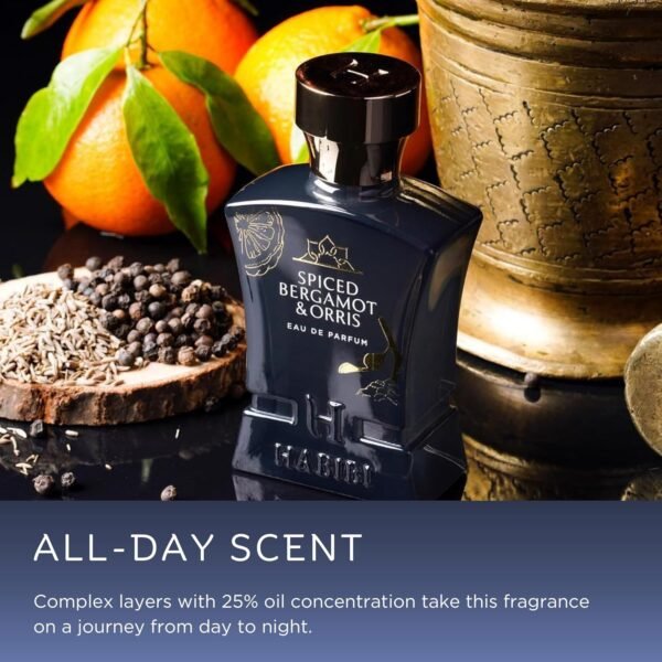 Spiced Bergamot Perfume & Orris Arabian Men's Cologne - Fresh, Sweet & Spicy Citrus Perfume for Men - Blended with Exotic Notes of Sage, Oud & Tonka - Wear, Day or Night Eau de Parfum Men - Image 6