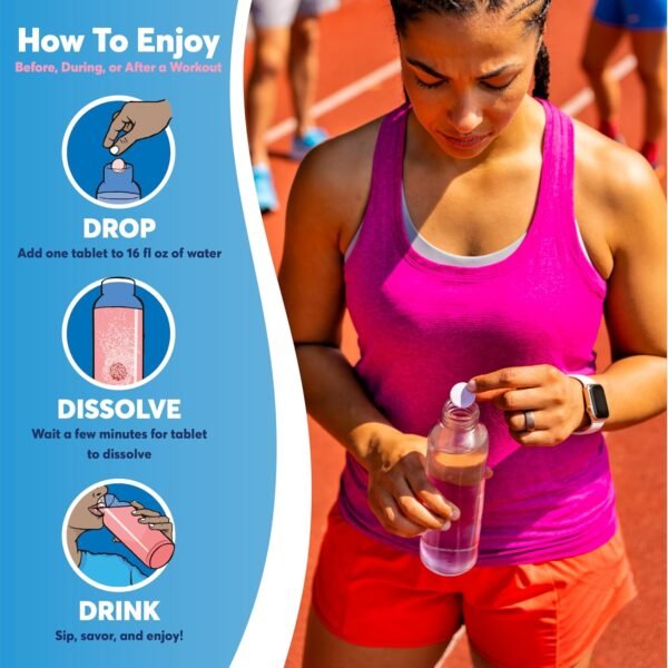 Nuun Sport + Caffeine Electrolyte Tablets for Proactive Hydration, Mixed Flavor Box, 4 Pack (40 Servings) - Image 5