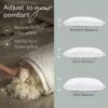 Coop Home Goods Original Adjustable Pillow, Queen Size Bed Pillows for Sleeping, Cross Cut Memory Foam Pillows - Medium Firm Back, Stomach and Side Sleeper Pillow, CertiPUR-US/GREENGUARD Gold - Image 4