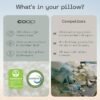 Coop Home Goods Original Adjustable Pillow, Queen Size Bed Pillows for Sleeping, Cross Cut Memory Foam Pillows - Medium Firm Back, Stomach and Side Sleeper Pillow, CertiPUR-US/GREENGUARD Gold - Image 5