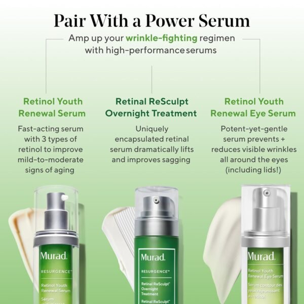 Murad Resurgence Retinol Youth Renewal Night Cream – Anti-Aging Retinol Moisturizer for Wrinkles and Fine Lines – Hydrating, Firming, and Smoothing Skincare Treatment, 1.7 Fl Oz - Image 7