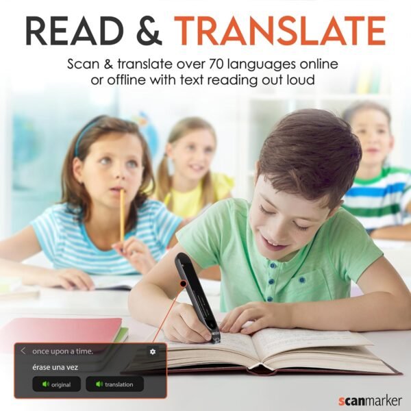 Scanmarker Pro Reading Pen & Translation Pen | Assistive Reading Pen for Dyslexia, Translator Pen for Language Learners | Language Translator Device for 100+ Languages - Image 3