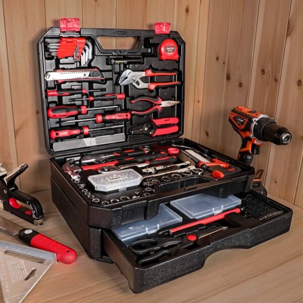KingTool 325 Piece Home Repair Tool Kit, General Home/Auto Repair Tool Set, Toolbox Storage Case with Drawer, General Household Tool Kit - Perfect for Homeowner, Diyer, Handyman - Image 6