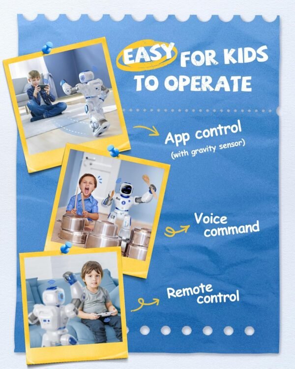 Ruko 1088 Smart Robots for Kids, Large Programmable Interactive RC Robot with Voice Control, APP Control, Present for 4 5 6 7 8 9 Years Old Kids Boys and Girls - Image 7