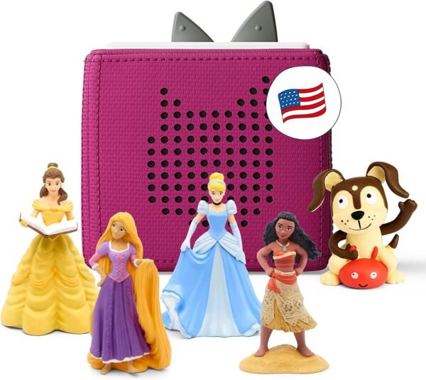Toniebox Disney Princess Bundle | Screen-free Interactive Sound, Music, Story Player for Education, Play, and Bedtime, Kids Toddlers Boys Girls 3+, Purple
