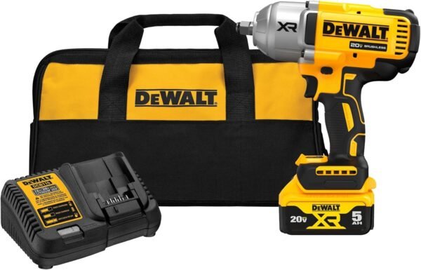 DEWALT 20V MAX Cordless Impact Wrench Kit, 20V MAX, 1/2" Hog Ring With 4-Mode Speed, Includes Battery, Charger and Kit Bag (DCF900P1) - Image 7