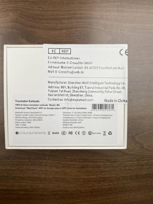 M6 Translator Earbuds Language Translator Device Updated Chip 144 Languages and Acccents 0.5s Rapid Translation Music Calling and Translation (No Offline Package) - Image 7