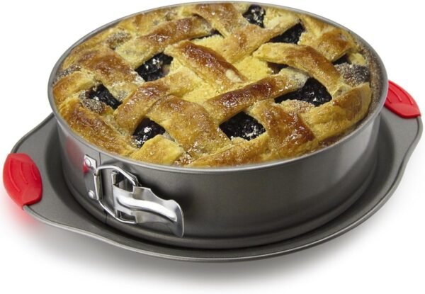 Boxiki Kitchen 10 Inch Nonstick Springform Pan, Professional Spring Form and Cheesecake Baking Mold, Leakproof Cake Pan With Silicone Handles - Image 2