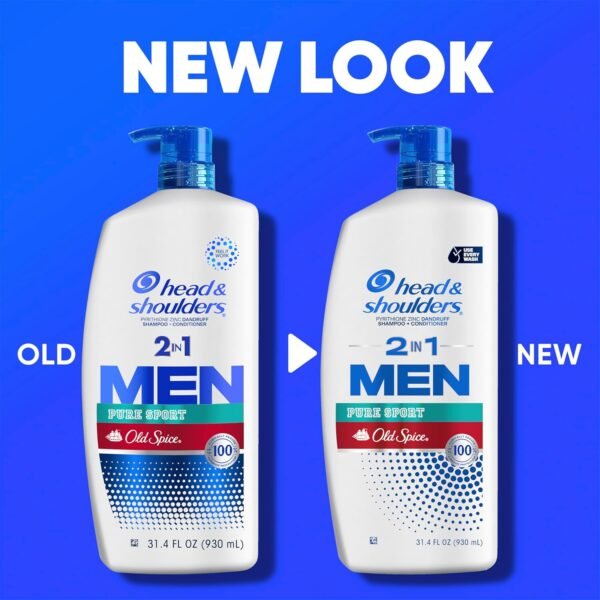Head & Shoulders 2-in-1 Dandruff Shampoo and Conditioner Set, Clinically Proven Dandruff & Itch Relief, Lemon-Lime Scent of Old Spice Pure Sport, Nourish Scalp & Hair, 31.4 Fl Oz Each, 2 Pack - Image 4