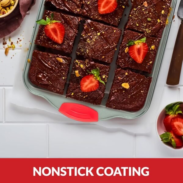 Boxiki Kitchen Non-Stick Steel 8x8 Square Baking Pan Durable, Convenient, and Premium Quality Non-Stick Baking Mold Bakeware. - Image 5