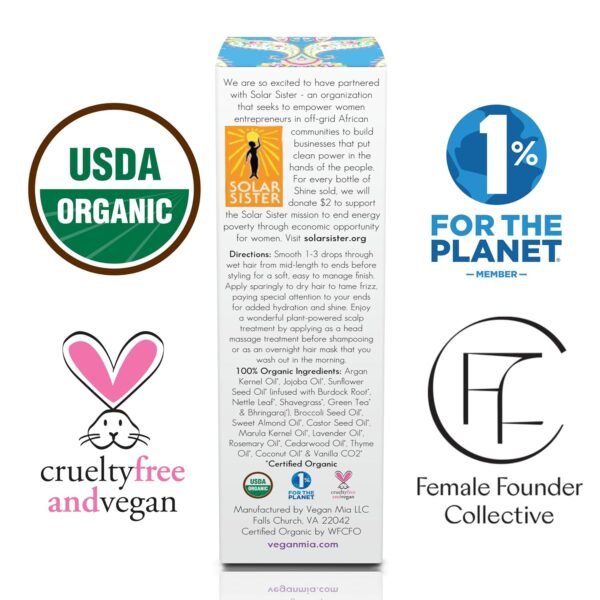 USDA Organic Rosemary Hair Growth Treatment with Castor, Jojoba & Rosemary Oils - Scalp Nourishment for Healthier, Thicker & Shiny Hair, 1 fl oz - Image 4