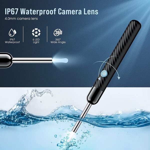Ear Wax Removal - Earwax Remover Tool with 7 Pcs Ear Set - Ear Cleaner with Camera - FSA HSA Eligible - Ear Camera with 6 Ear Spoon - Ear Cleaner for iOS & Android (Black) - Image 6