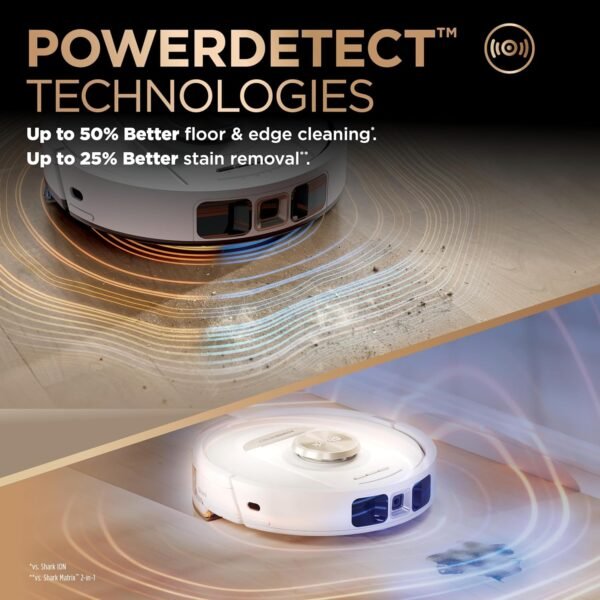 Shark Robot Vacuum & Mop Combo, PowerDetect NeverTouch Pro, Self-Emptying, Self-Refill with Self-Clean Pad Wash & Dry, 60-Day Debris Capacity, 30-Day Refill Tank, 5 PowerDetect Technologies, AV2800ZE - Image 9