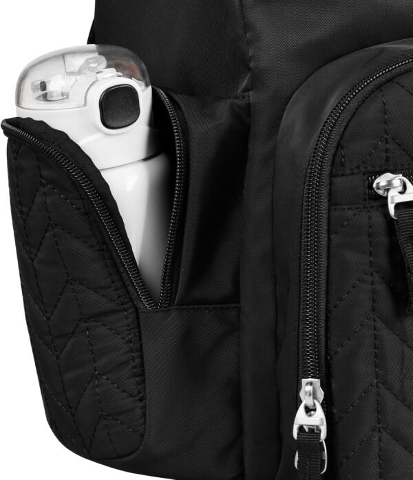 Bebamour Diaper Bag Backpack Large Capacity Diaper Backpack Travel Baby Bag with Changing Pad, Mesh Bag, Insulated Bag, Pacifier Case& Stroller Attachment, Diaper Backpack for Mom&Dad (Black) - Image 11