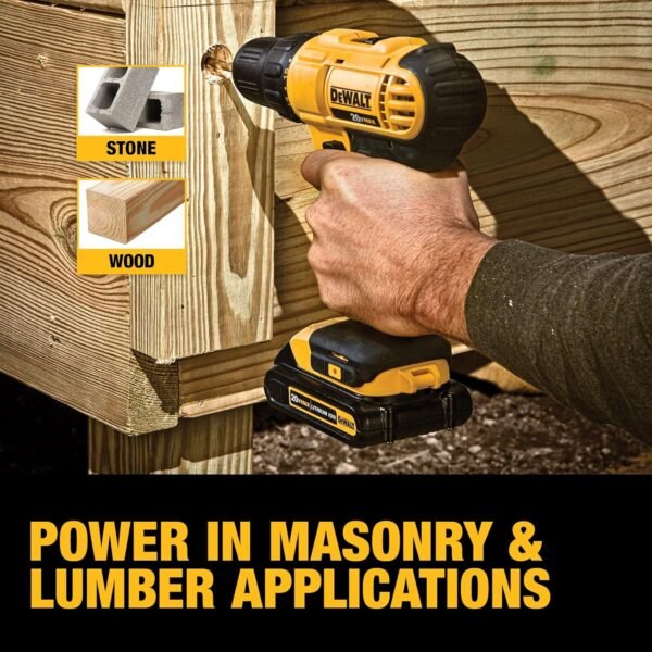 DEWALT 20V Max Cordless Drill/Driver Kit, 2 Batteries and Charger Included (DCD771C2) - Image 7