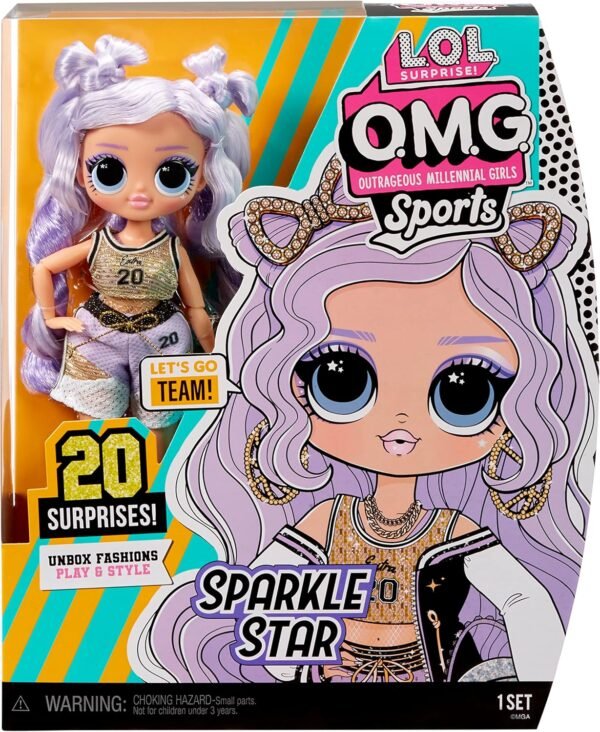 L.O.L. Surprise! OMG Sports Fashion Doll Sparkle Star with 20 Surprises Including GoSporty-Chic Fashion Outfit and Accessories, Holiday Toy Playset, Great Gift for Kids Girls Boys 4 5 6+ Years - Image 6