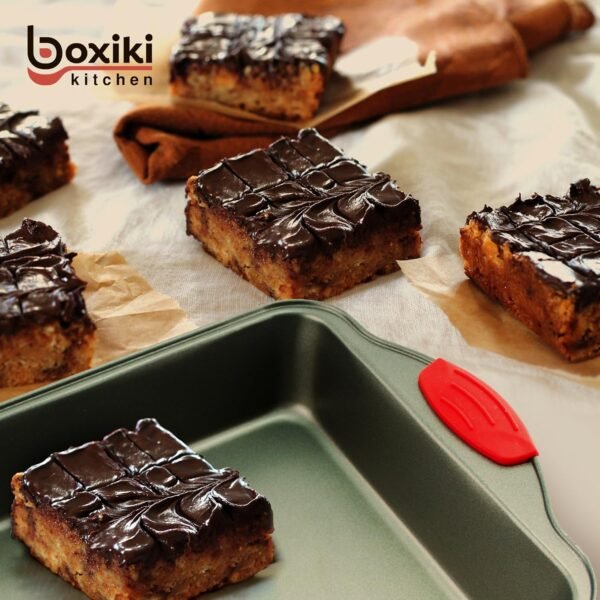 Boxiki Kitchen Non-Stick Steel 8x8 Square Baking Pan Durable, Convenient, and Premium Quality Non-Stick Baking Mold Bakeware. - Image 9