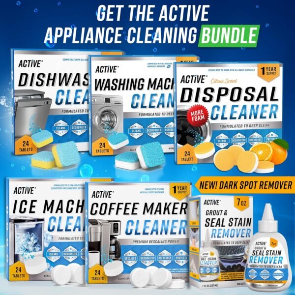 ACTIVE Ice Machine Cleaner Maker Descaler - 24 Clean Tablets Compatible with Frigidaire, Opal, GE Profile, Kitchenaid, Nickel Safe Scale Remover for Countertop, Nugget Ice Makers - Bulk 1 Year Supply - Image 2