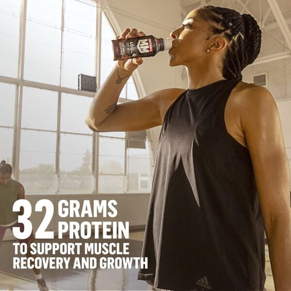 Muscle Milk Pro Advanced Nutrition Protein Shake, Knockout Chocolate, 11.16 Fl Oz (Pack of 12), 32g Protein, 1g Sugar, 16 Vitamins & Minerals, 5g Fiber, Workout Recovery, Energizing Snack, Packaging May Vary - Image 5