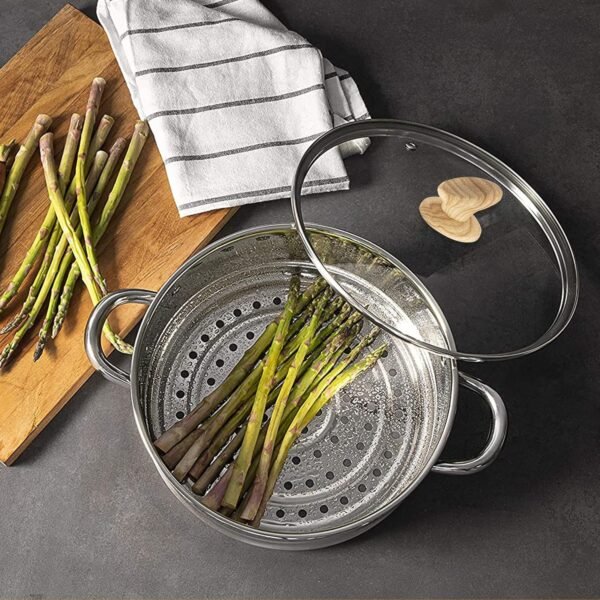 Kitchen Academy Granite Nonstick Cookware Set - 17 Piece Gray Cooking Pans Set, Induction Pots and Pans Set Non Stick, PFOA & PFOS Free. - Image 2