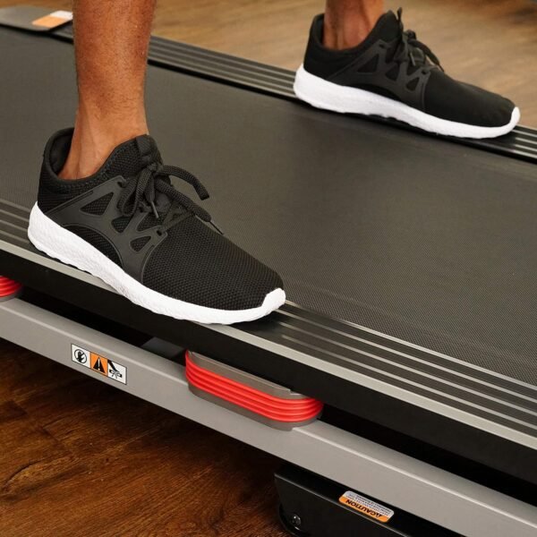Sunny Health & Fitness Compact & Foldable Treadmill, Non-Slip Surface, Optional Dual Mode Walking/Running, Non-Electric Fixed Incline, Digital Monitor, Smart Bluetooth Connection with SunnyFit App - Image 8