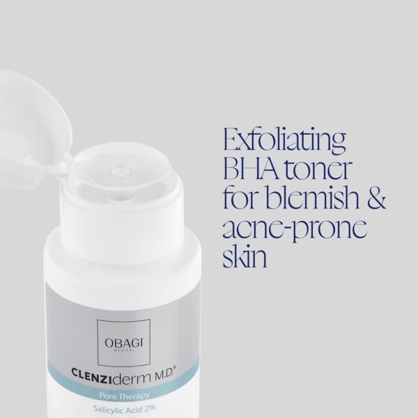Obagi CLENZIderm M.D. Pore Therapy Exfoliating BHA Toner - Unclogs Pores with 2% Salicylic Acid Acne Treatment – 5 oz - Image 5