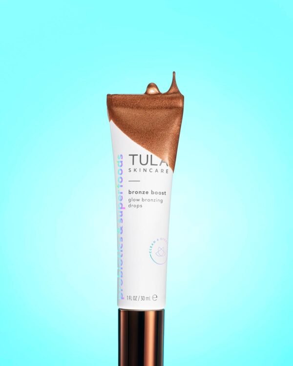TULA Skin Care Bronze Boost Glow Bronzing Drops - Provides Natural Glow, Evens Skin Tone, Plumps and Hydrates Skin, Contains Niacinamide, Hyaluronic Acid and Green Tea, 1 Fl Oz. - Image 3