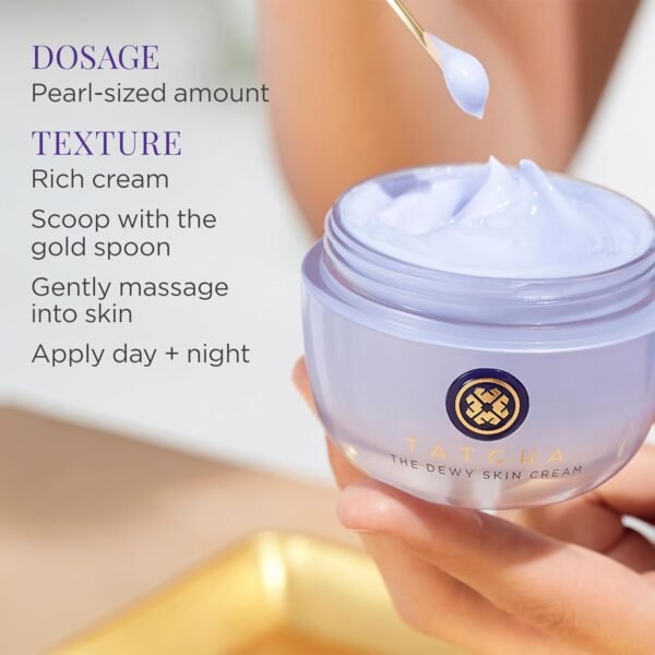 TATCHA The Dewy Skin Cream | Rich Face Cream to Hydrate, Plump and Protect Dry and Combo Skin, 50 ml | 1.7 oz - Image 4