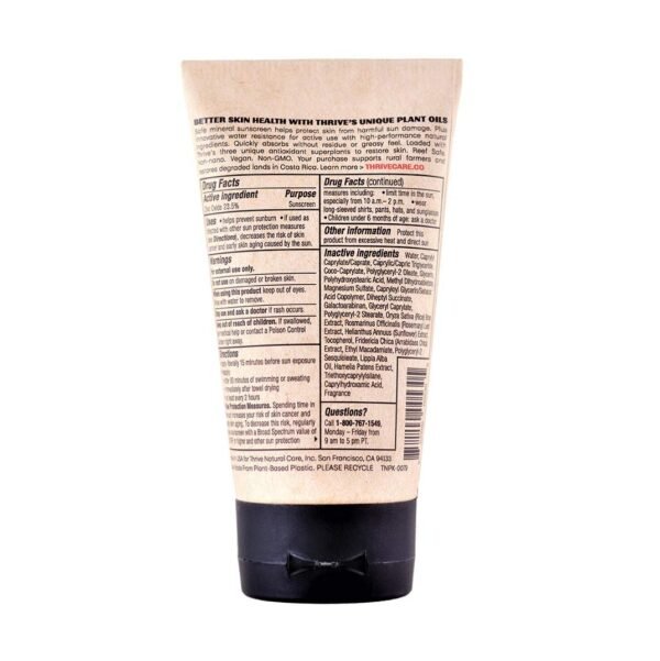 Thrive Reef Safe Sunscreen SPF50 - 5.8 Oz (Pack of 1) | Hawaii 104 Reef Act Compliant, Mineral Sunscreen Non-Nano Zinc Oxide, Vegan - Image 2