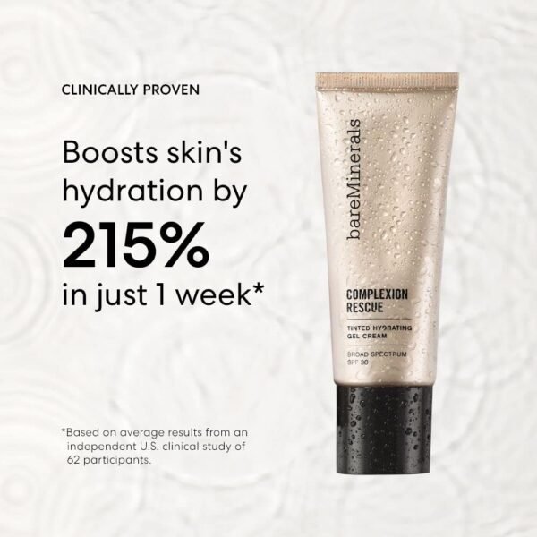 bareMinerals Complexion Rescue Tinted Moisturizer for Face with SPF 30 + Hyaluronic Acid, Hydrating Tinted Mineral Sunscreen for Face, Skin Tint, Vegan - Image 4