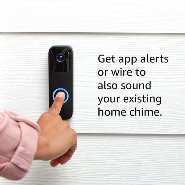 Blink Video Doorbell (newest model), Two-way audio, HD video, motion and chime app alerts and Alexa enabled — wired or wire-free (Black) - Image 5