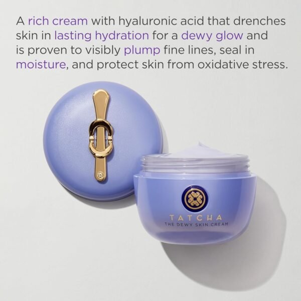 TATCHA The Dewy Skin Cream | Rich Face Cream to Hydrate, Plump and Protect Dry and Combo Skin, 50 ml | 1.7 oz - Image 6