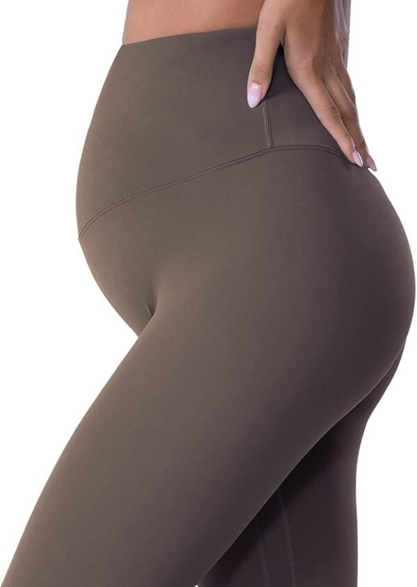 POSHDIVAH Women's Maternity Leggings Over The Belly Pregnancy Yoga Pants Active Wear Workout Leggings - Image 4