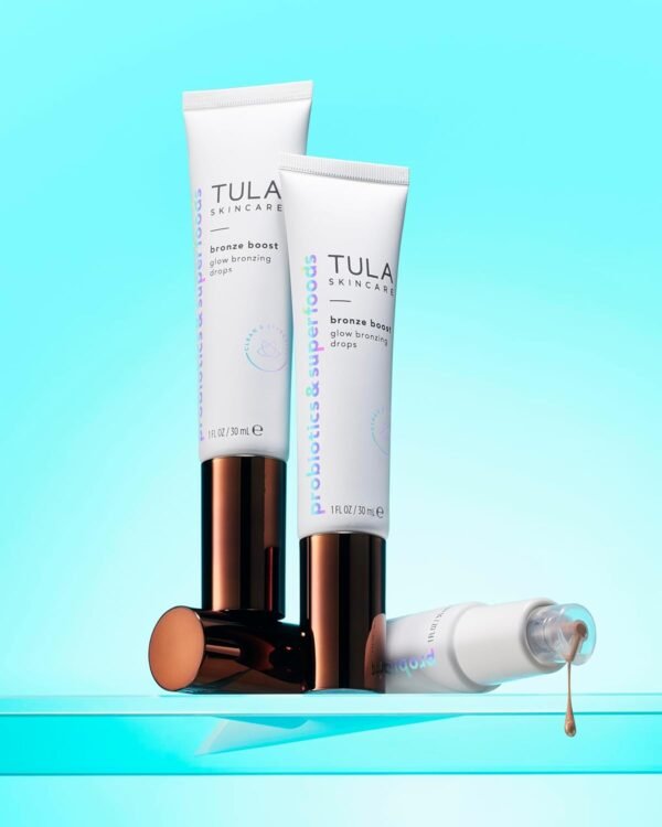 TULA Skin Care Bronze Boost Glow Bronzing Drops - Provides Natural Glow, Evens Skin Tone, Plumps and Hydrates Skin, Contains Niacinamide, Hyaluronic Acid and Green Tea, 1 Fl Oz. - Image 5