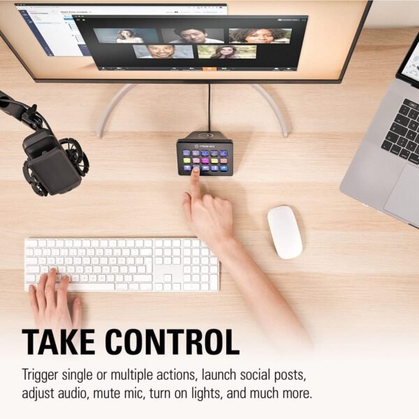 Elgato Stream Deck MK.2 – Studio Controller, 15 macro keys, trigger actions in apps and software like OBS, Twitch, ​YouTube and more, works with Mac and PC - Image 9