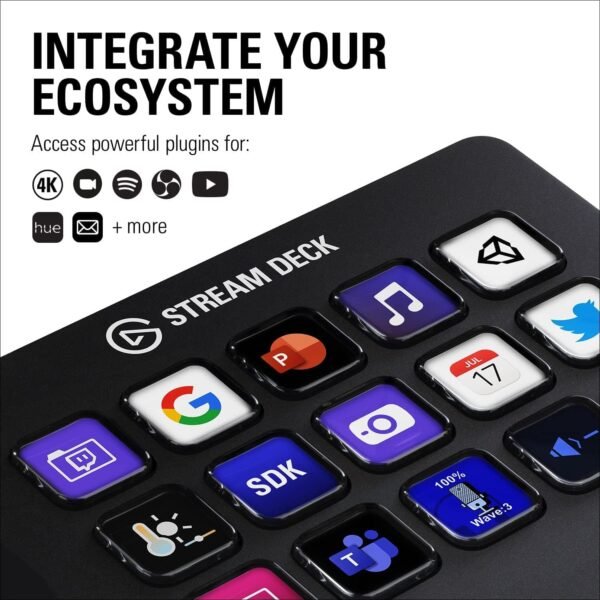 Elgato Stream Deck MK.2 – Studio Controller, 15 macro keys, trigger actions in apps and software like OBS, Twitch, ​YouTube and more, works with Mac and PC - Image 7