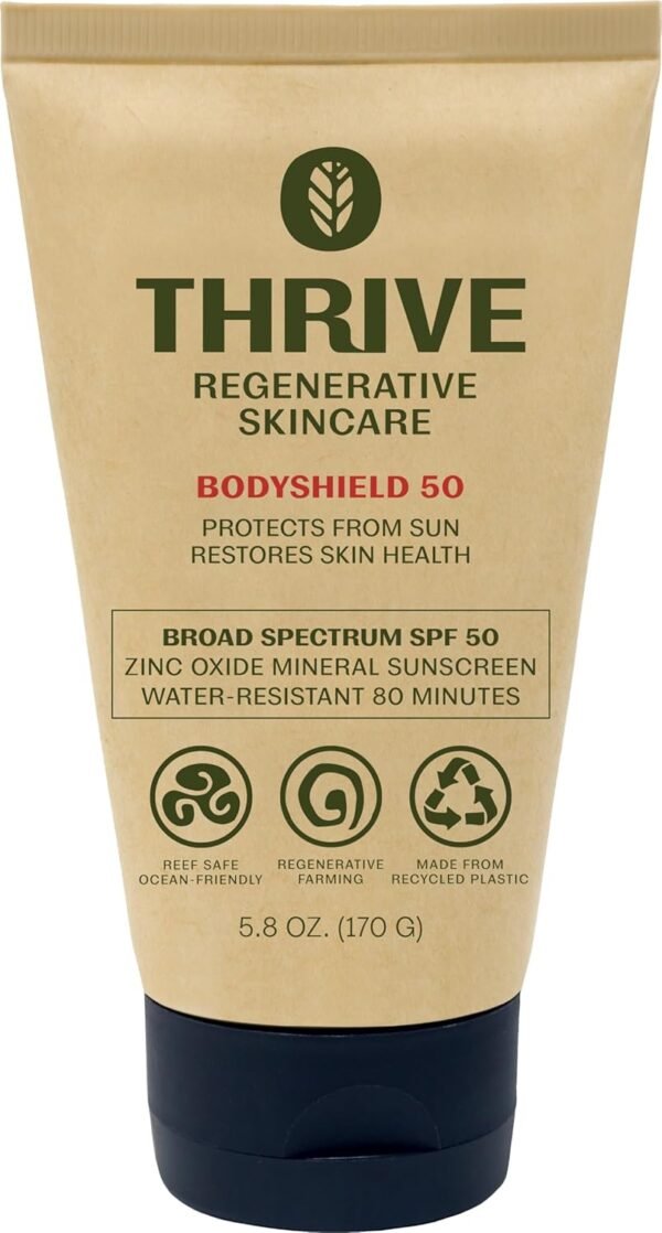Thrive Reef Safe Sunscreen SPF50 - 5.8 Oz (Pack of 1) | Hawaii 104 Reef Act Compliant, Mineral Sunscreen Non-Nano Zinc Oxide, Vegan