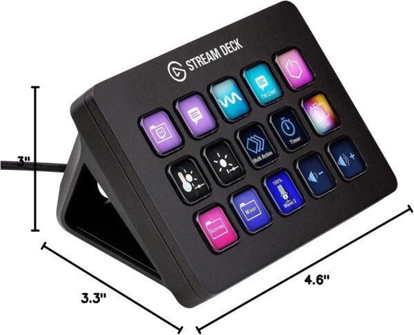 Elgato Stream Deck MK.2 – Studio Controller, 15 macro keys, trigger actions in apps and software like OBS, Twitch, ​YouTube and more, works with Mac and PC - Image 5