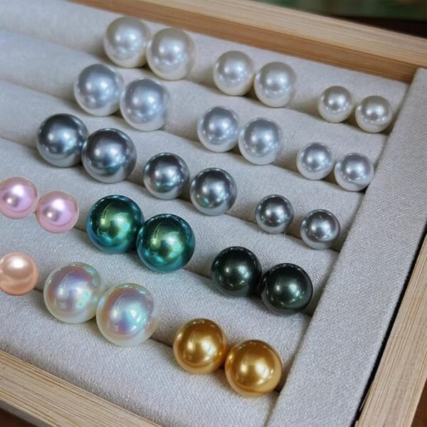7 Pairs Pearl Earrings 925 Sterling Silver Pearl Stud Earrings Pearl Earrings Studs For Christmas Women Gifts Hypoallergenic Week Earrings - Image 4