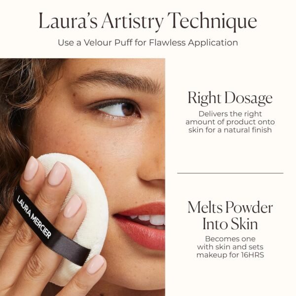 Laura Mercier Translucent Loose Talc-Free Setting Powder Ultra-Blur: Natural & Blurring Finish, Long Lasting, For Normal to Dry + Mature Skin, 4 Shades for All Skin Tones, Hyaluronic Acid Infused - Image 5