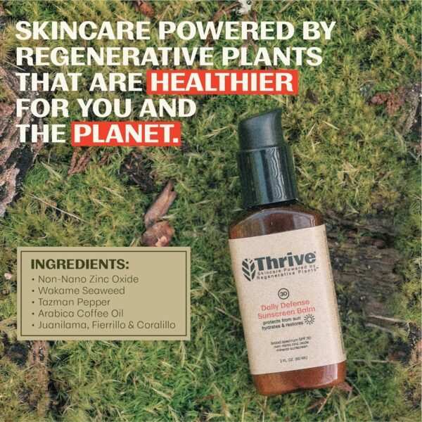 Thrive Natural Care Mineral Face Sunscreen SPF 30, 2 Fl Oz | Daily Sunscreen for Face, No White Cast, Non-Nano Zinc Oxide, Lightweight Moisturizer, Broad-Spectrum Protection, Vegan - Image 2