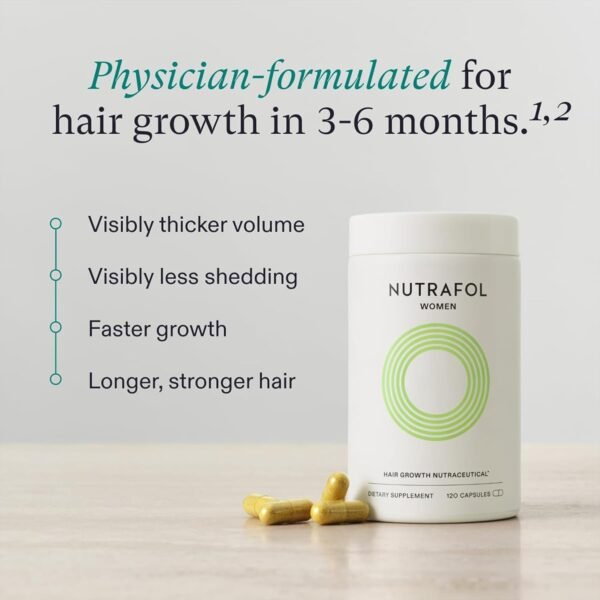 Nutrafol Women's Hair Growth Supplements, Ages 18-44, Clinically Proven for Visibly Thicker and Stronger Hair, Dermatologist Recommended - 1 Month Supply - Image 6